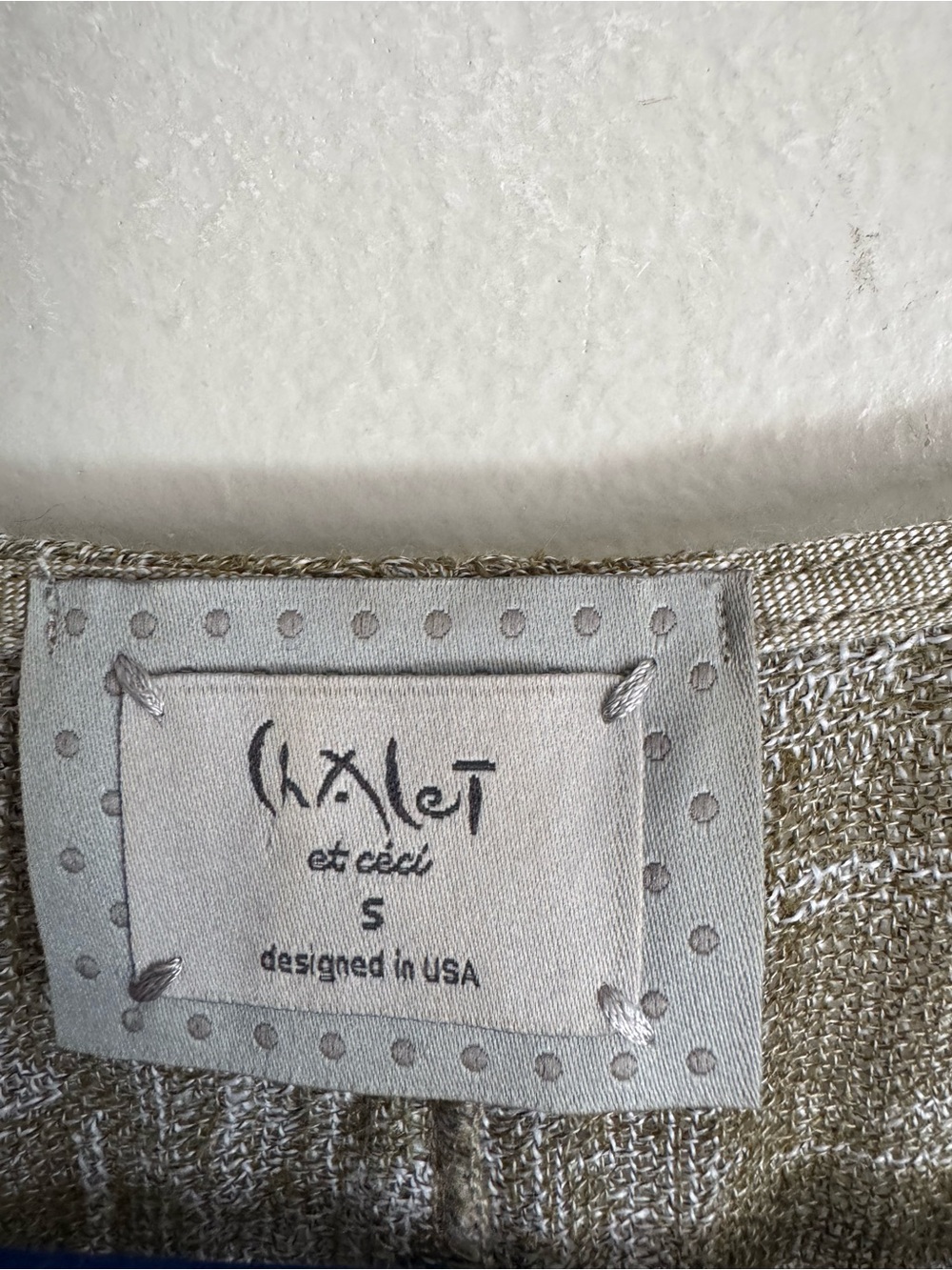 Chalet Et Ceci Gray Checked Light Jacket Lagenlook Linen Cover Up  Size Small - Picture 12 of 12